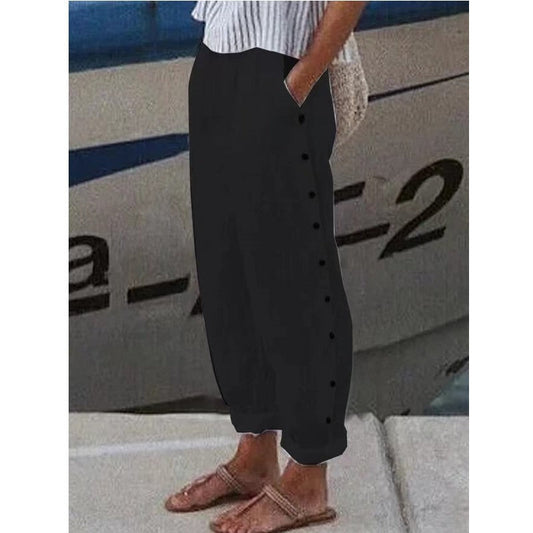 Women's Elegance Fashion Simplicity Pocket Casual Pants