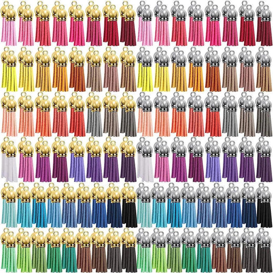 100PCS 38mm Leather Keychain Tassels