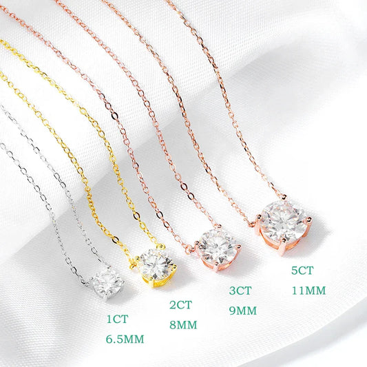 Classic Four Claws Moissanite Necklace