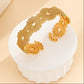 Luxury Style Gold Bracelet Out Lace Flower Design