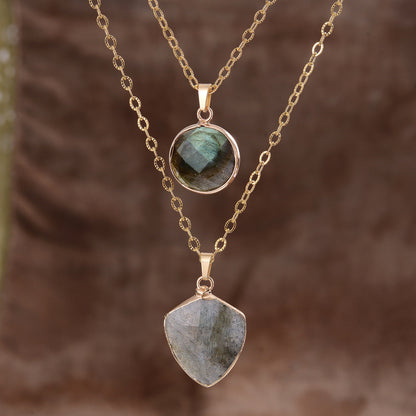 Moonstone Double Chain Necklace Valentine's Day
