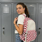 Plaid Backpack-Red