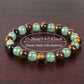 Natural Tiger Eye & Green Jade Bracelet For Abundance Handcrafted Beads For Energy & Style Adults Money & Success