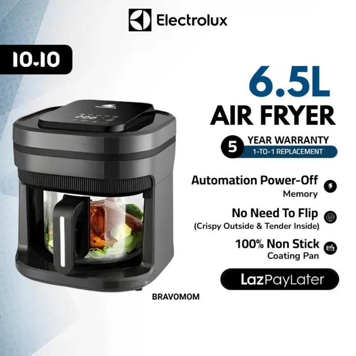 6.5L Large Capacity Air Fryer BravoMom | Oil-Free Cooking Machine | Digital Airfryer for Healthy Frying