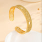 Luxury Style Gold Bracelet Out Lace Flower Design