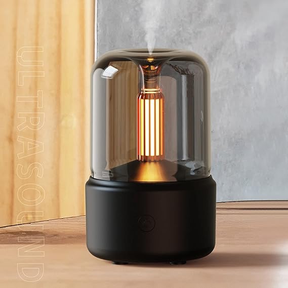 Night Light Humidifier Retro Candlelight Aroma Diffuser