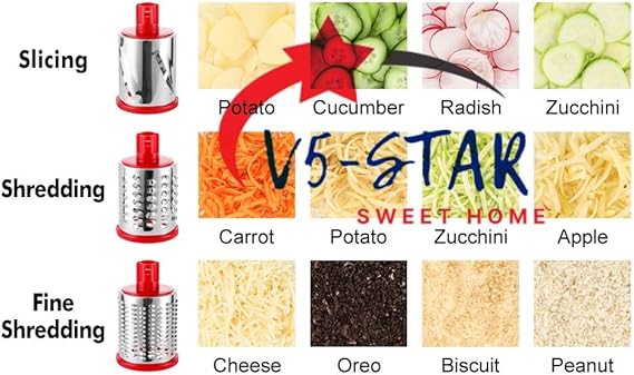 3 In 1 Vegetables Grater Drum Cutter Machine