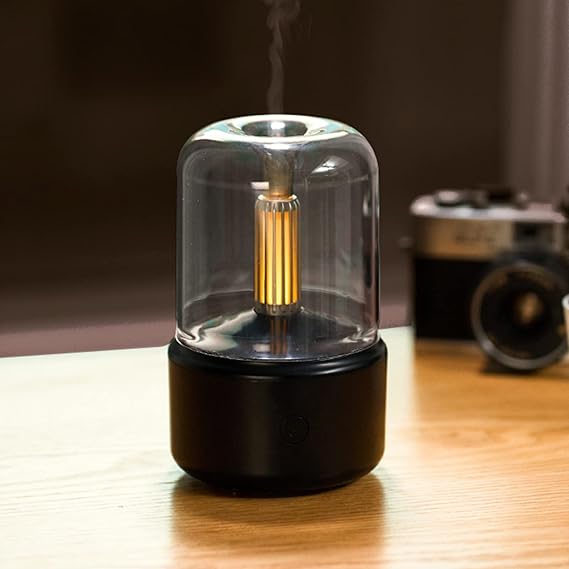 Night Light Humidifier Retro Candlelight Aroma Diffuser