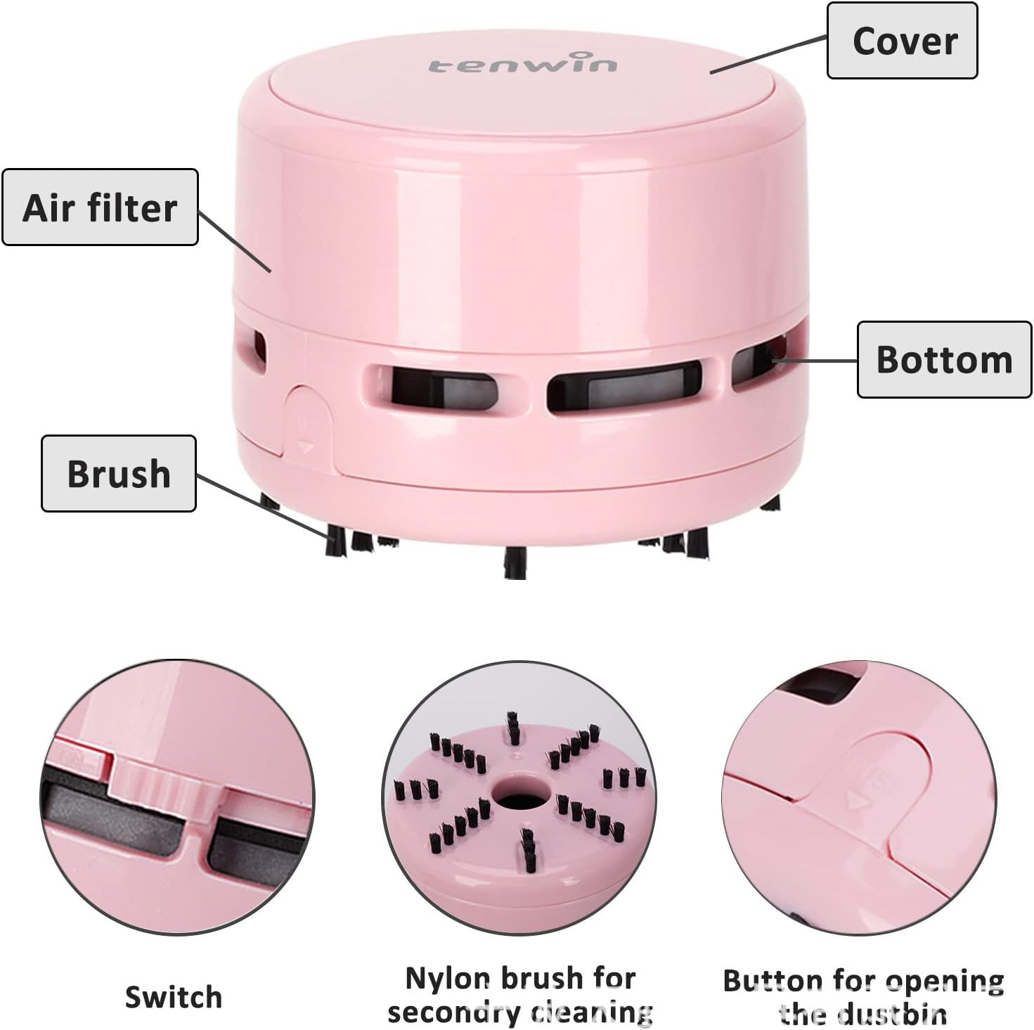 Tenwin DA02 Electric Mini Vacuum Dust Collector Eraser