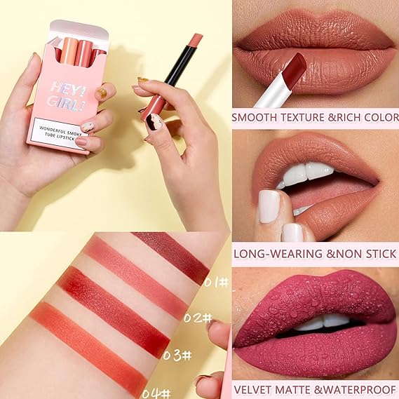 Girl Lipstick – 4pcs Moisturizing Color Set
