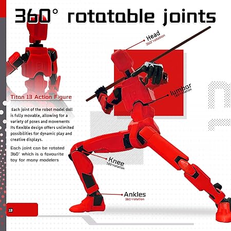 13-Point Multi-Jointed Movable Robot Toy