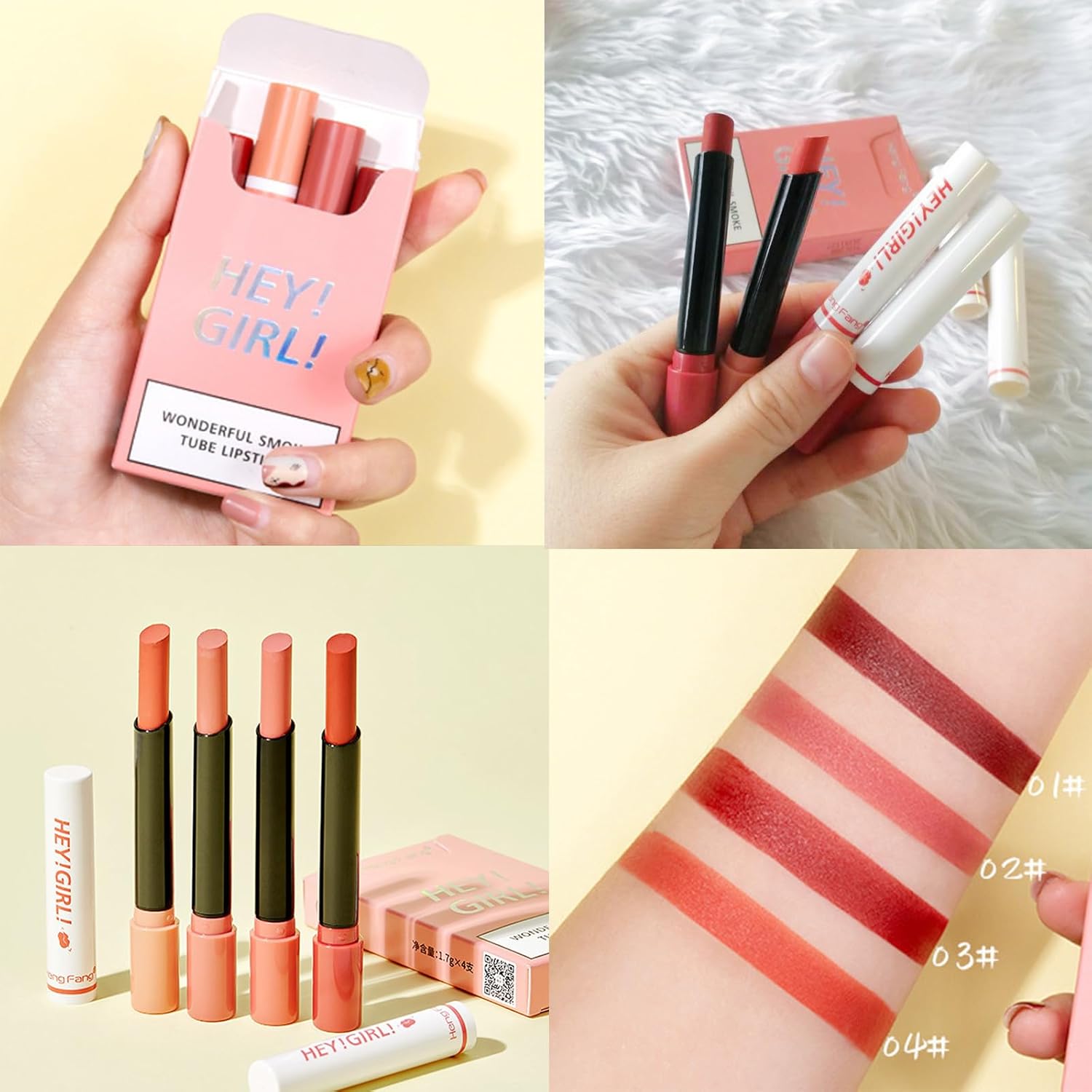 Girl Lipstick – 4pcs Moisturizing Color Set