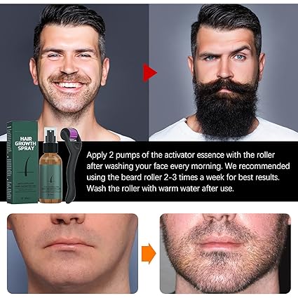 Natural Men’s Beard Growth Roller Kit