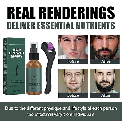 Natural Men’s Beard Growth Roller Kit