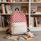 Plaid Backpack-Red