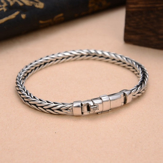 Sterling Silver Handmade Woven Bracelet