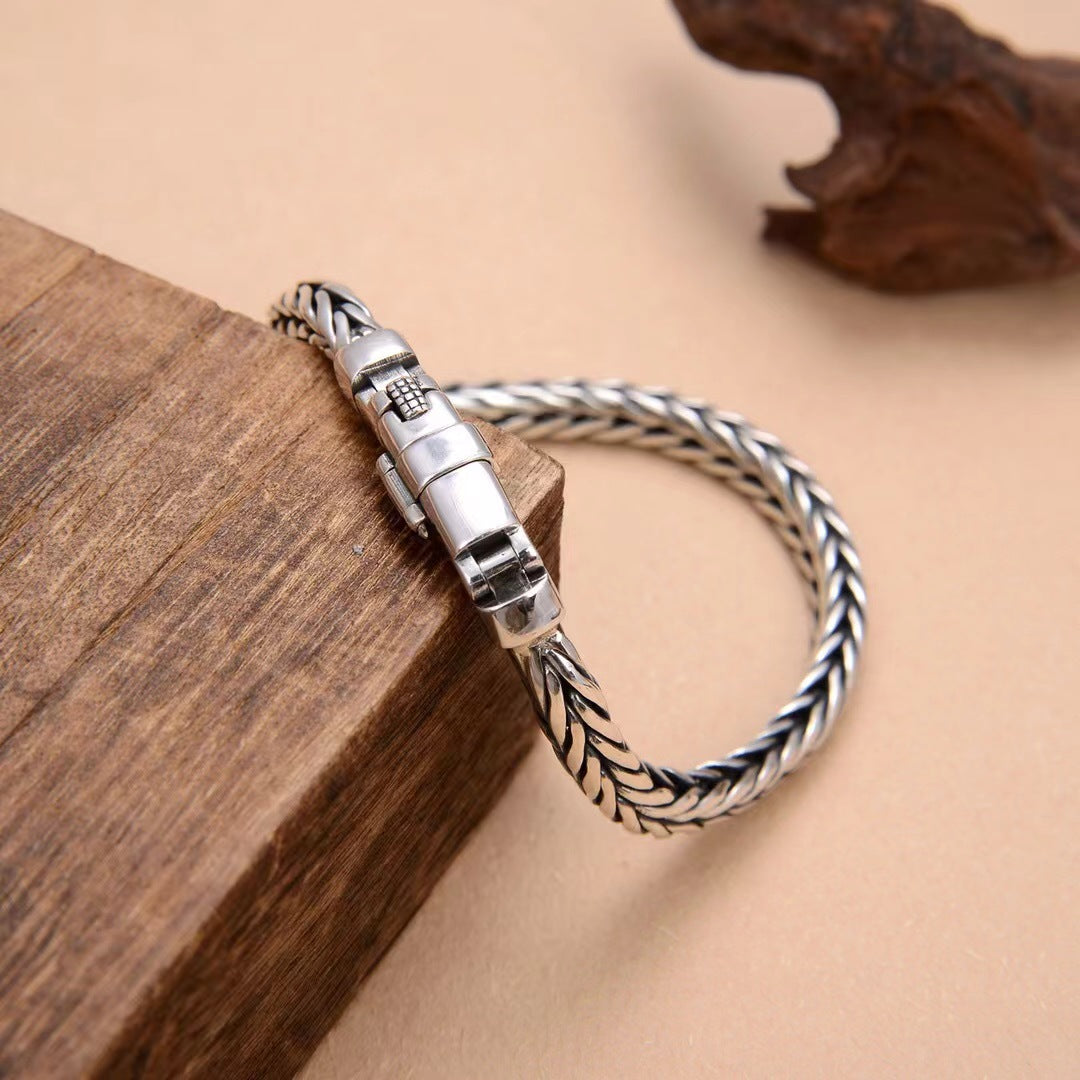 Sterling Silver Handmade Woven Bracelet
