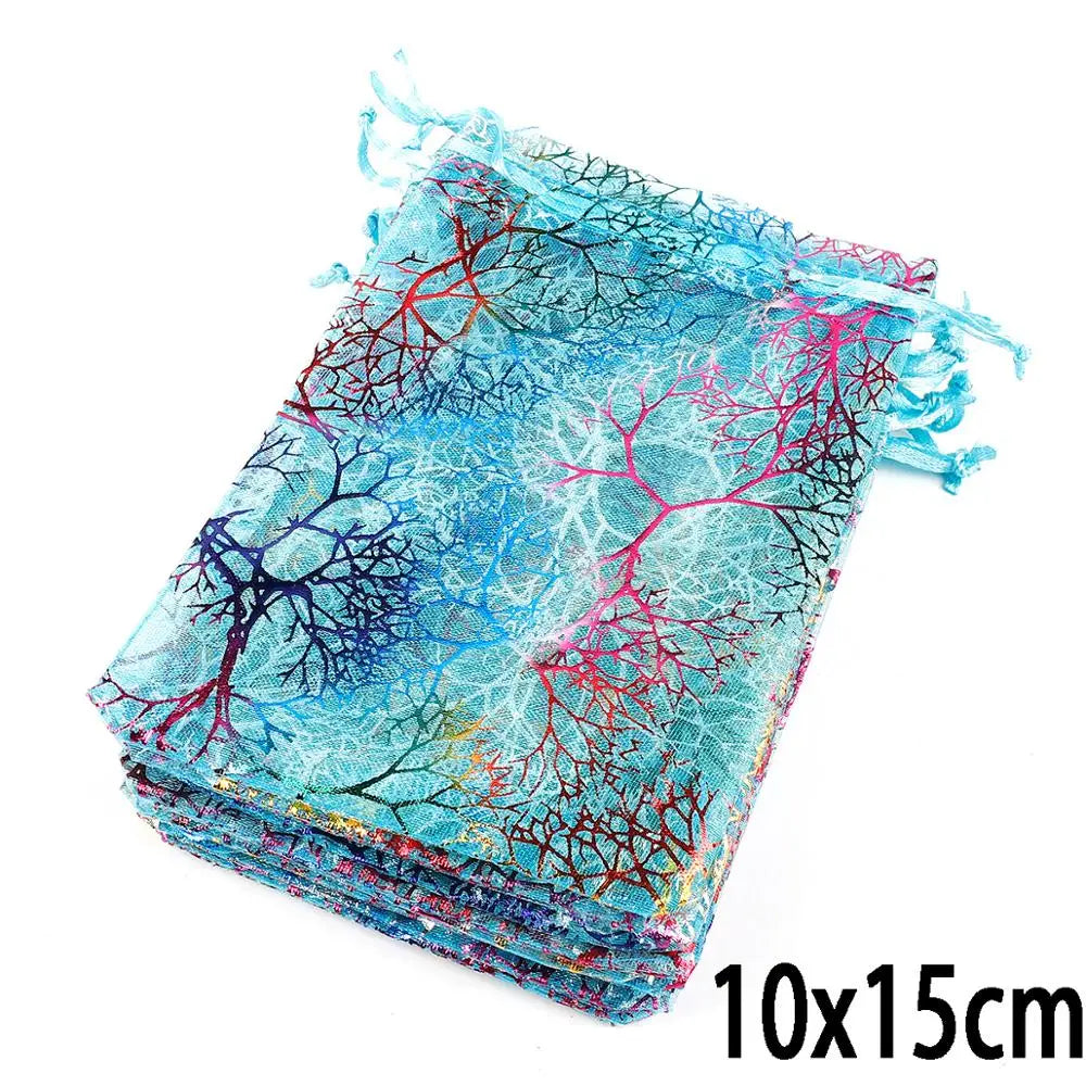 10-50pcs Drawstring Organza Bags