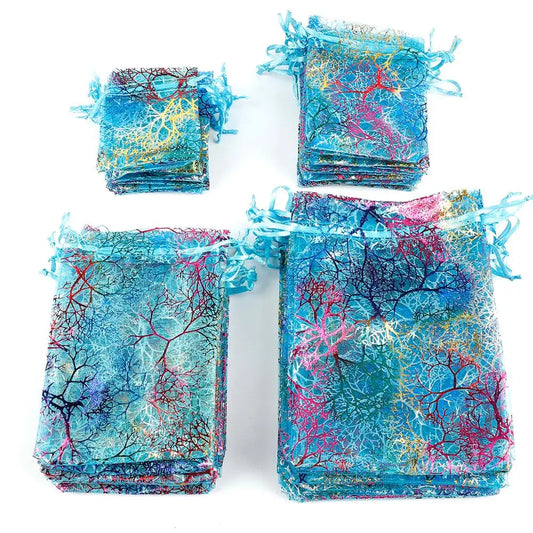 10-50pcs Drawstring Organza Bags
