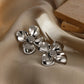 Geometric Flower Stainless Steel Earrings