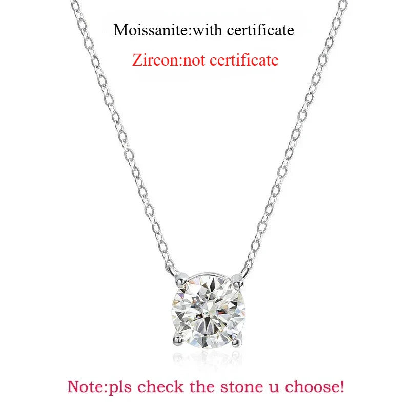 Classic Four Claws Moissanite Necklace