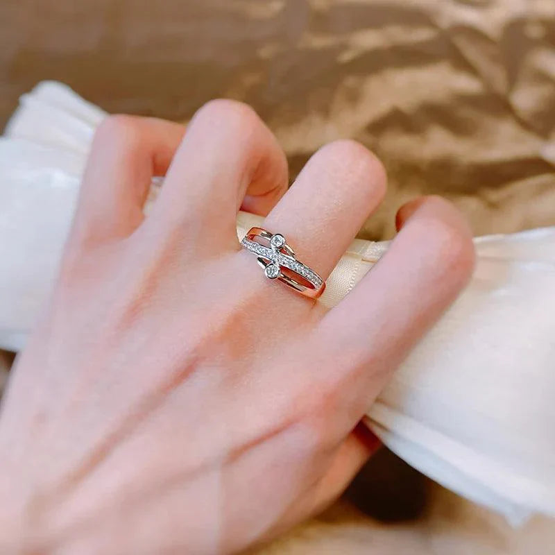 Rose Gold AAA Zircon Diamonds Ring