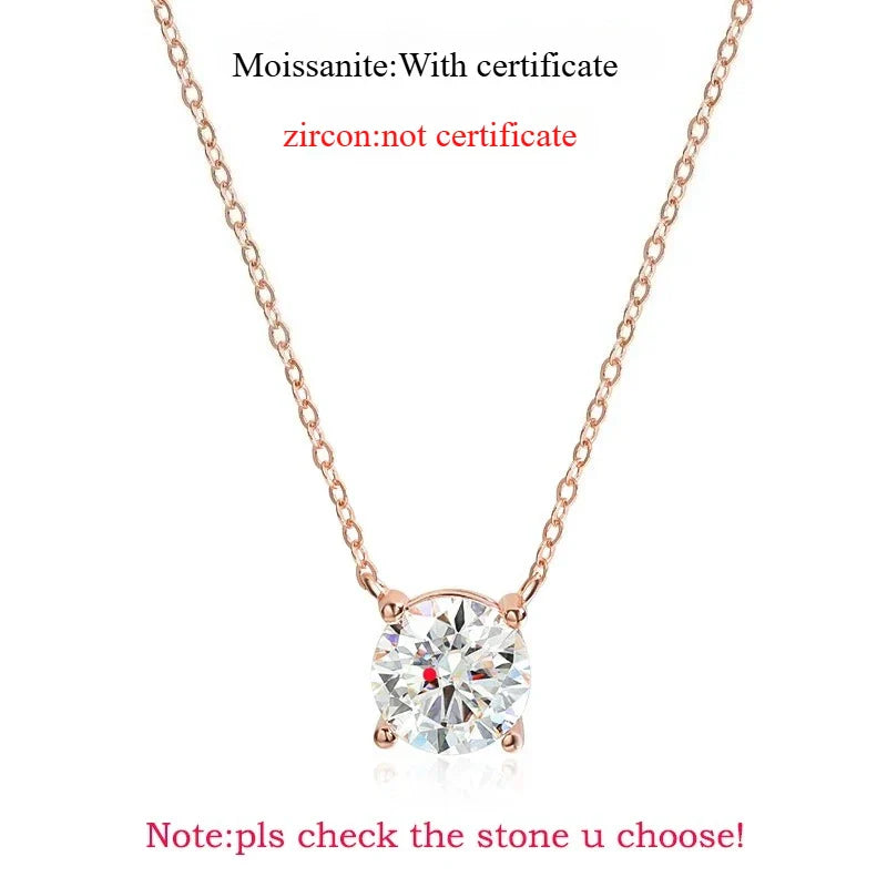 Classic Four Claws Moissanite Necklace