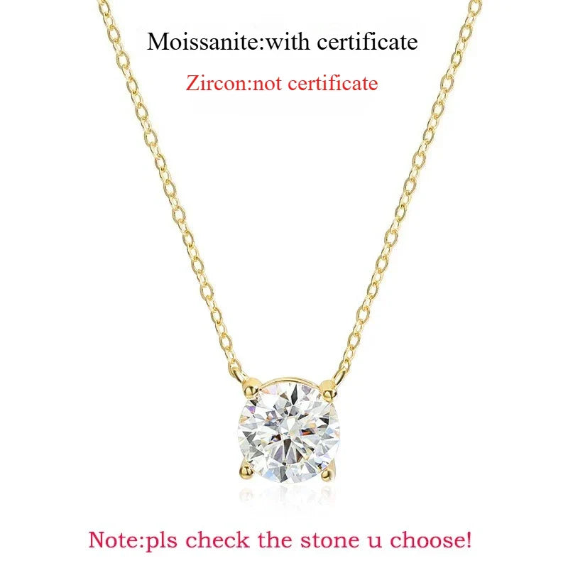 Classic Four Claws Moissanite Necklace