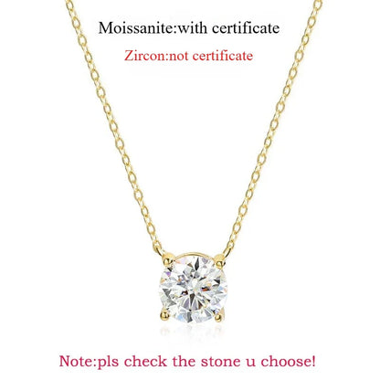 Classic Four Claws Moissanite Necklace