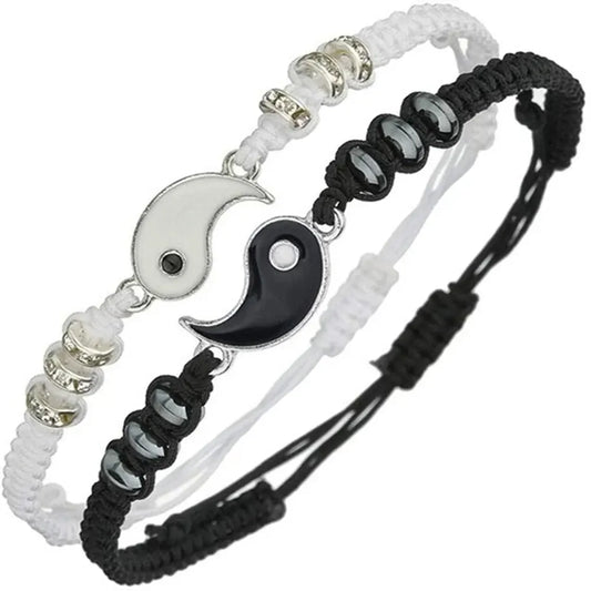 Couple Black White Tai Chi Bracelet