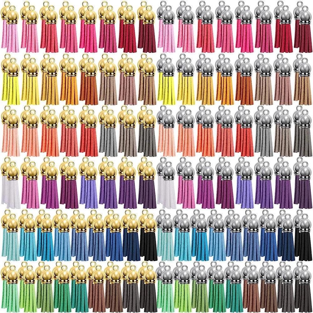 100PCS 38mm Leather Keychain Tassels