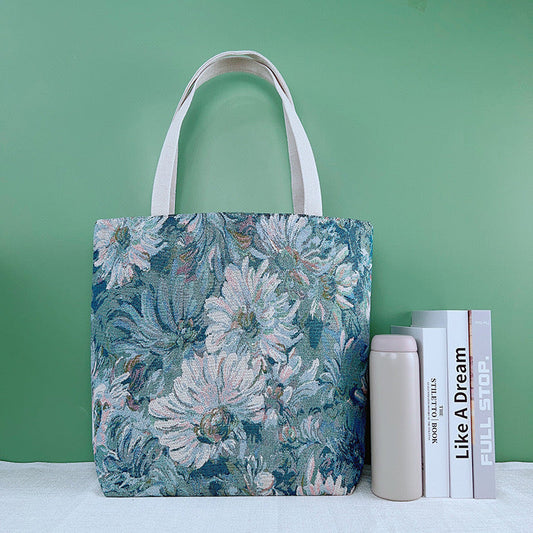 Large Capacity Embroidered Vintage Tote Bag