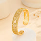 Luxury Style Gold Bracelet Out Lace Flower Design