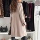 Women's Notch Lapel Trench Coat, Single Breasted Mid-Long Coat