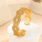 Luxury Style Gold Bracelet Out Lace Flower Design