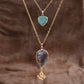 Moonstone Double Chain Necklace Valentine's Day