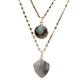 Moonstone Double Chain Necklace Valentine's Day
