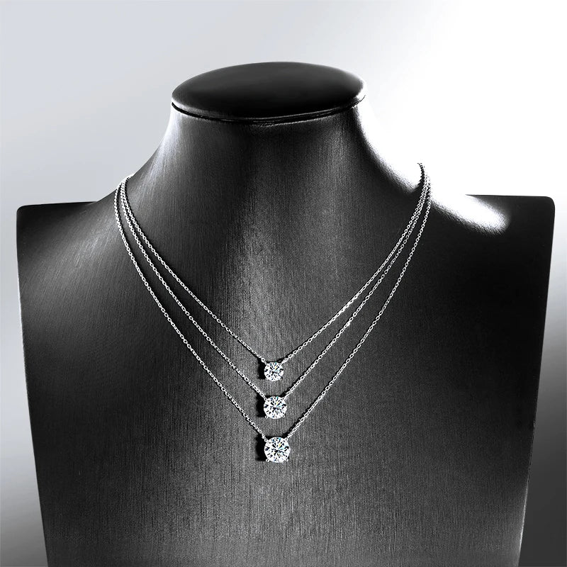 Classic Four Claws Moissanite Necklace