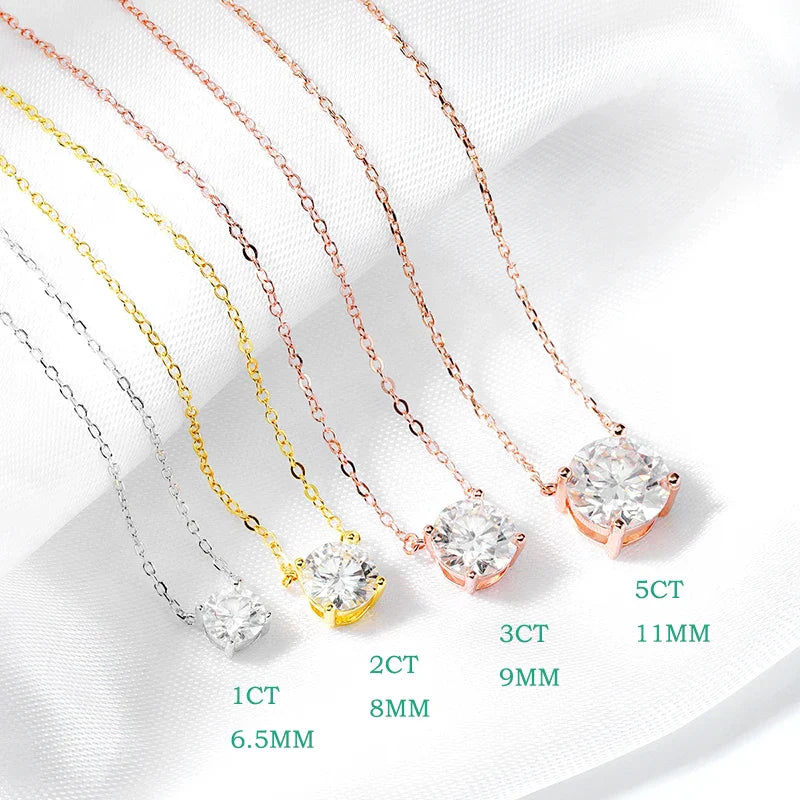 Classic Four Claws Moissanite Necklace